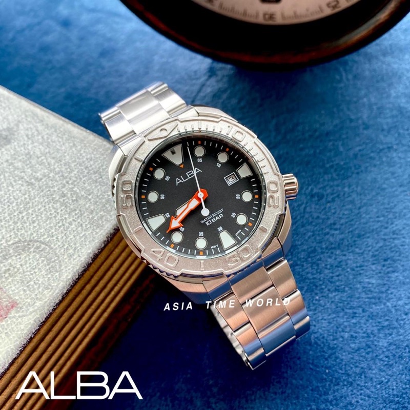 [Original] Alba AG8M25X Quartz 100m Water Resistant Men Watch with