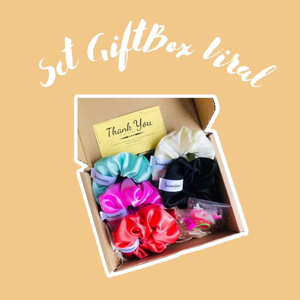 [GIFT SET] Gift Box set Scrunchies Random Birthday Gift Girlfriend ...