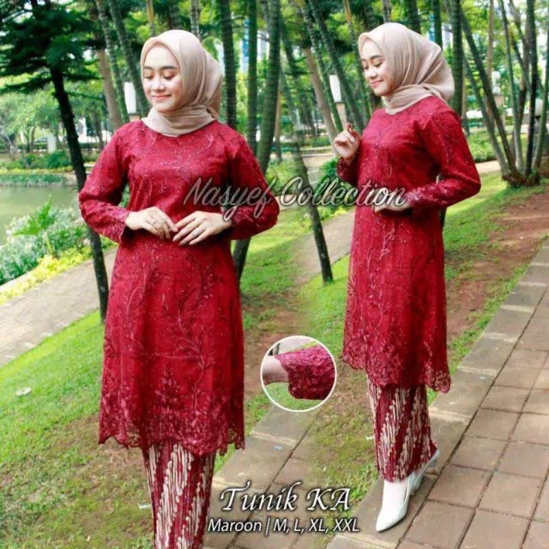 [Raya 2024] Kebaya Tunic Brackets Modern Kebaya Tops Kebaya Modern ...