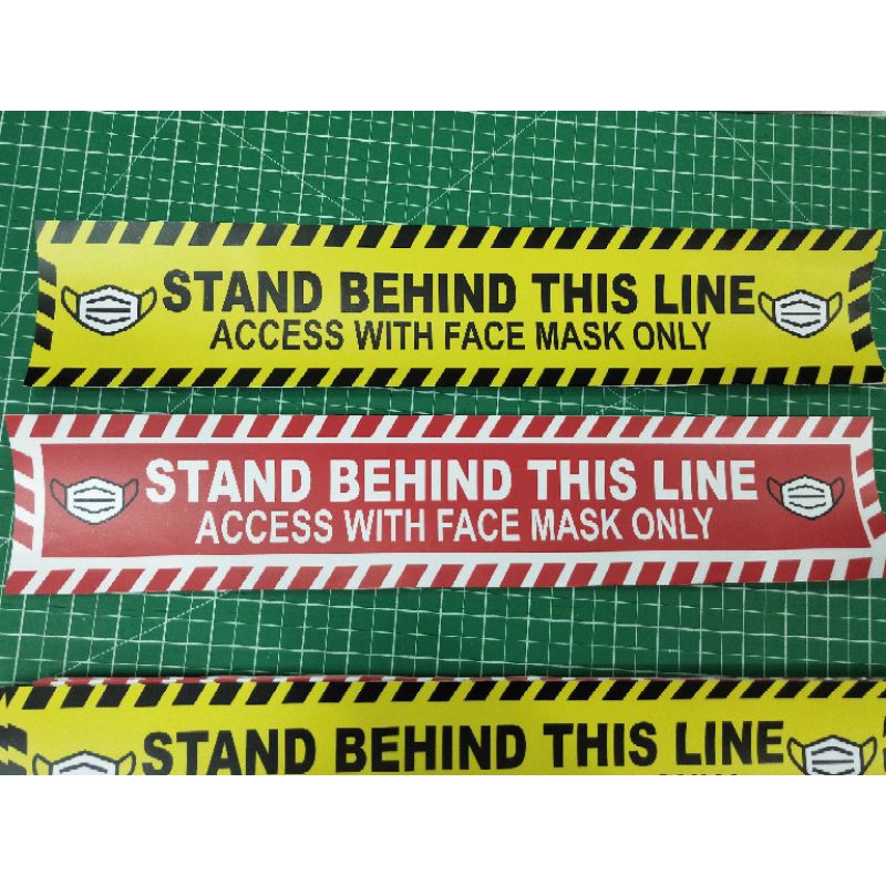 Social distance attention sticker warning sticker SOP sticker jaga ...