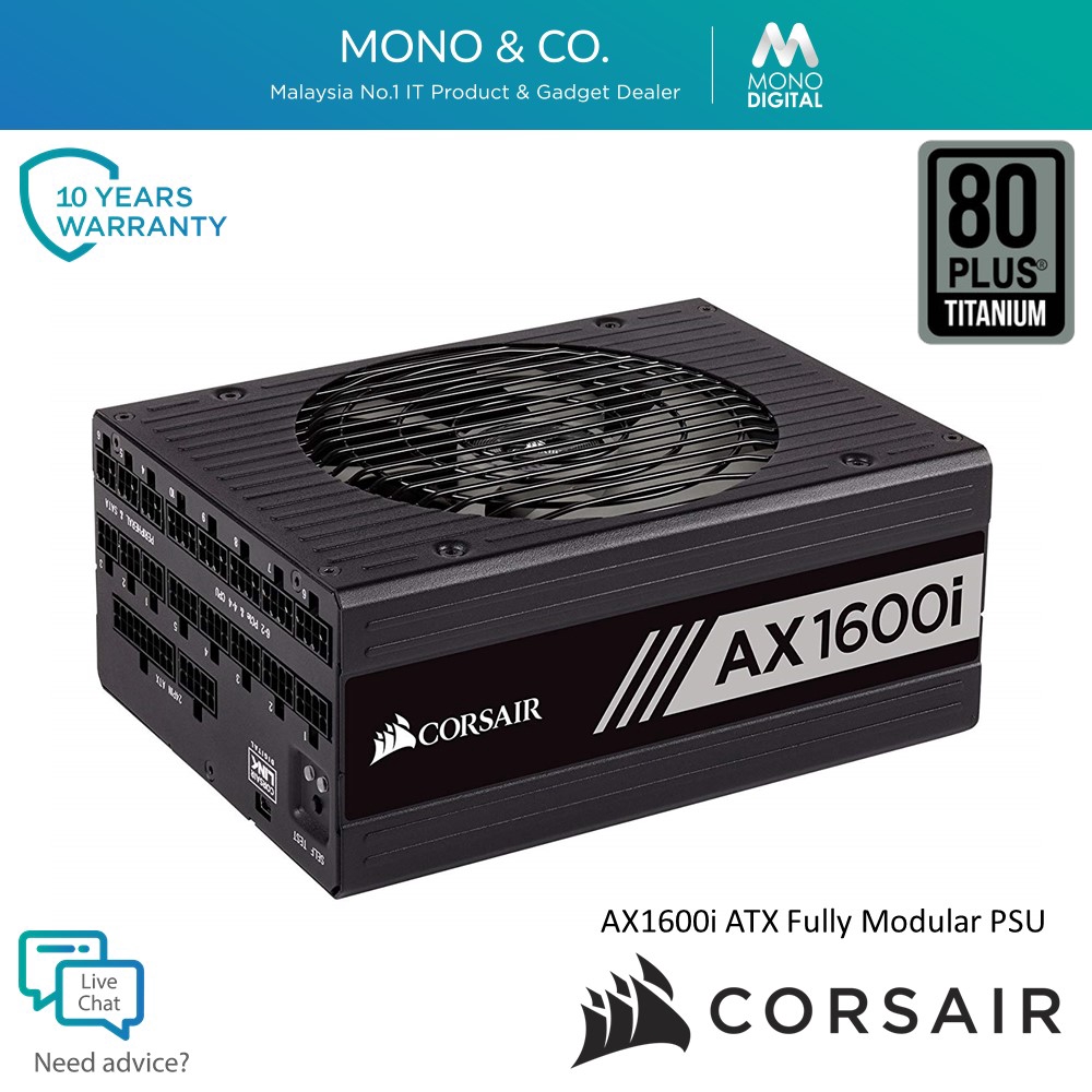 Corsair Axi Series Ax1600i 1600 Watt 80 Plus Titanium Certified Psu