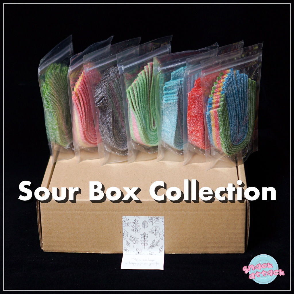 Sour Candy Box Sourbelts Fullset Giftbox Collections Sour Powder Snack