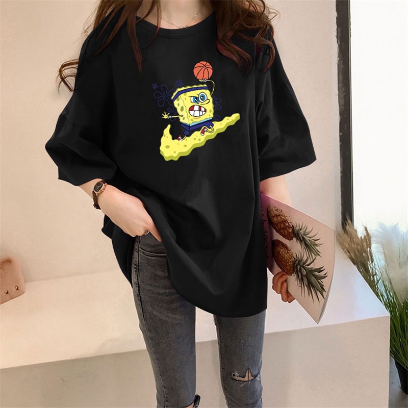 【1019927】plus Size Women Korean Loose Short Sleeve Blouse Fashion 