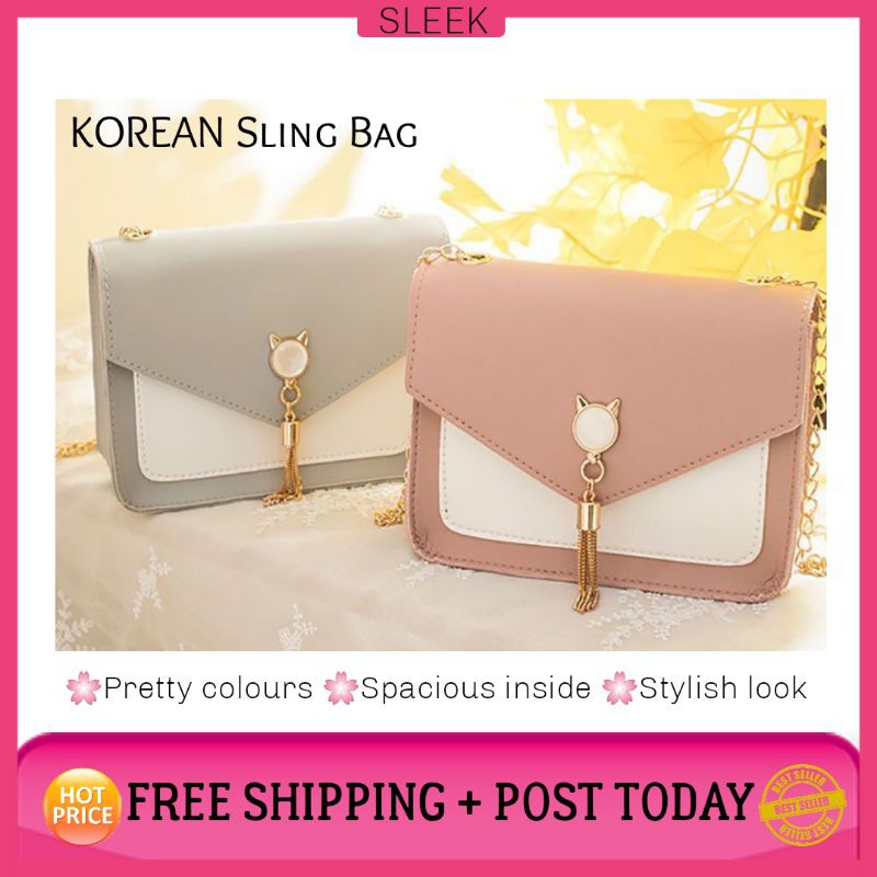 Korean sling bag online shopee