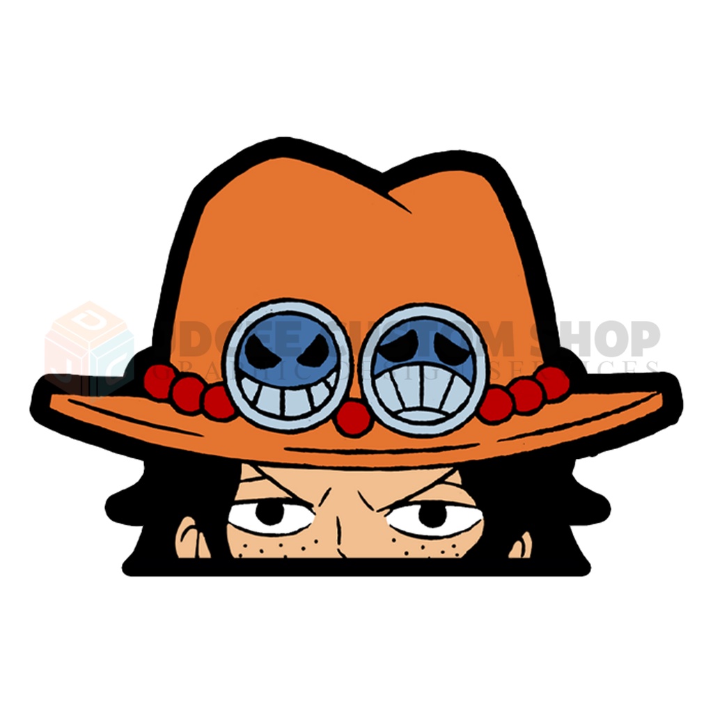 AQUAFLASK PEEKER STICKERS One Piece Luffy Sanji Zoro Nami Usopp Chopper ...