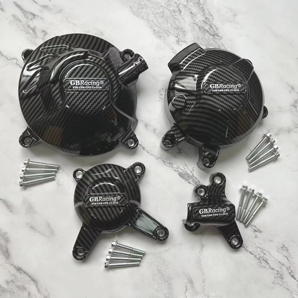 Copertura Protezione Motore Per MT09/XSR900/FZ09/Tracer/Scrambler (2014-2020) - Nero Fibra Di Carbonio