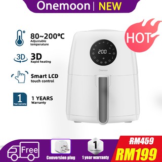 Onemoon OA9 Electric Air Fryer Oven, 10L Large Capacity Air Fryer,  Multifunctional Air Fryer/Oven Non-Stick, Electric Cooker 1500W, 200°C Hot  Air Circulating, Intelligent Touch, Green