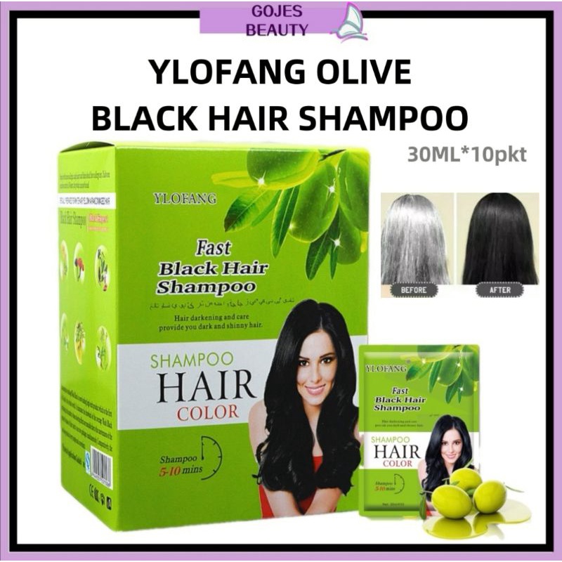 Ylofang Olive Fast Black Color Shampoo Color Cream Hair Dye For Man And 