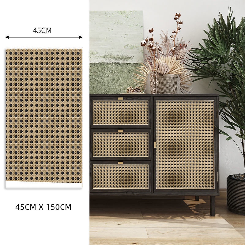 PVC Decoration Bedroom Rattan Waterproof Wallpaper Wardrobe Sticker ...
