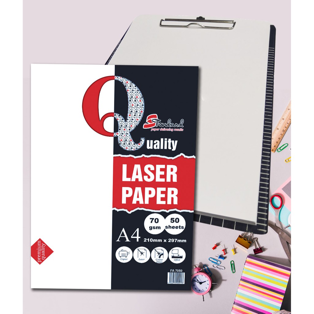 STANDARD FA7050 A4 White Copier Paper 70GSM 50 Sheets High Grade ...