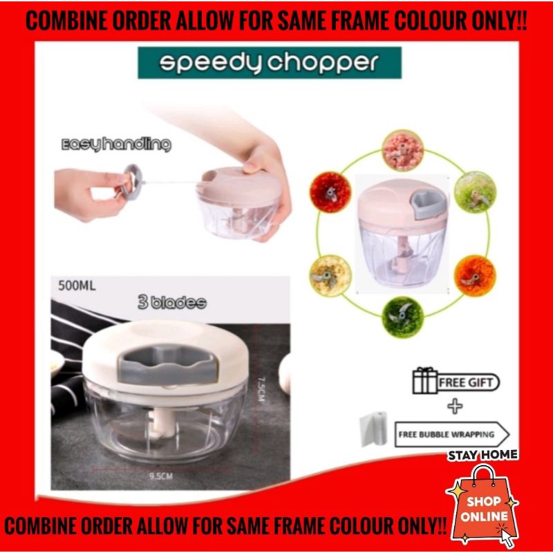 Food chopper manual hand puller Vegetable Cutter Pull blender mini ...
