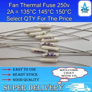 NJ STOCK 10 pcs RH 135℃ Thermal Fuse 2A 250V