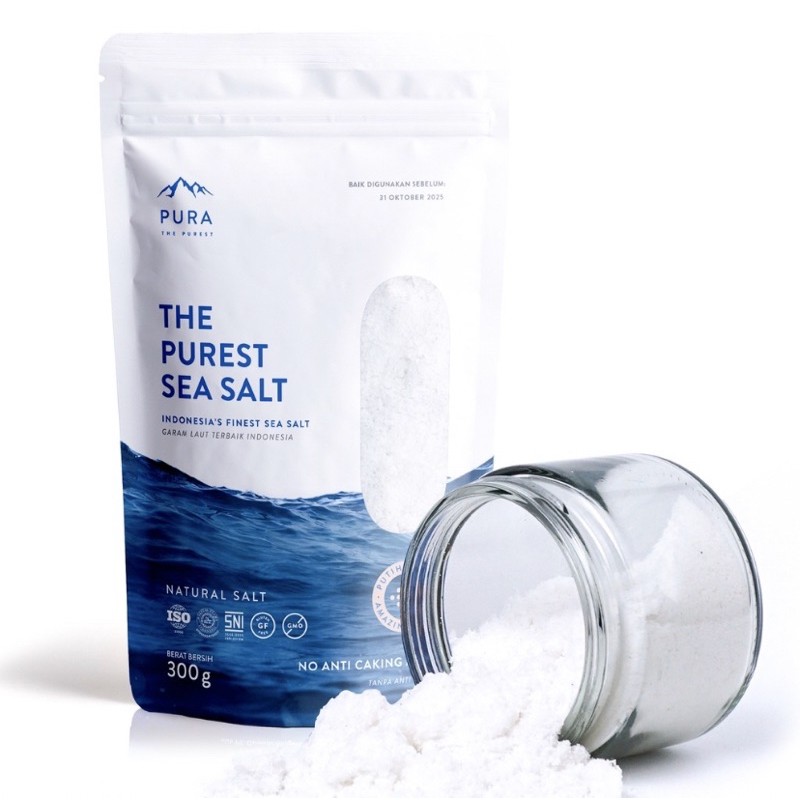 Pura PUREST SEA SALT - NATURAL SEA SALT (FINE/SMOOTH) 300G | Shopee ...
