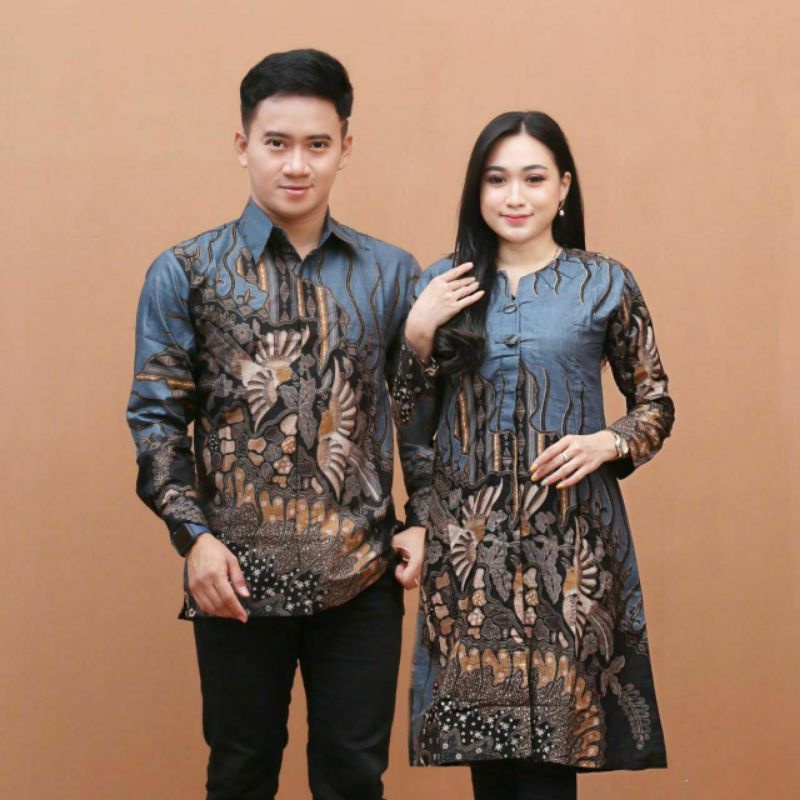 Batik Couple Modern Couple Batik Couple Batik Clothes Batik Tunic Couple Shopee Malaysia 