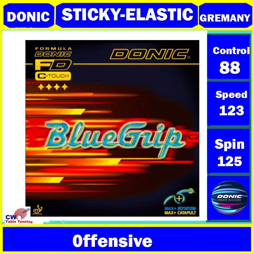 Donic BlueGrip C2 StickyElastic Table Tennis Rubber Sheet Ping Pong