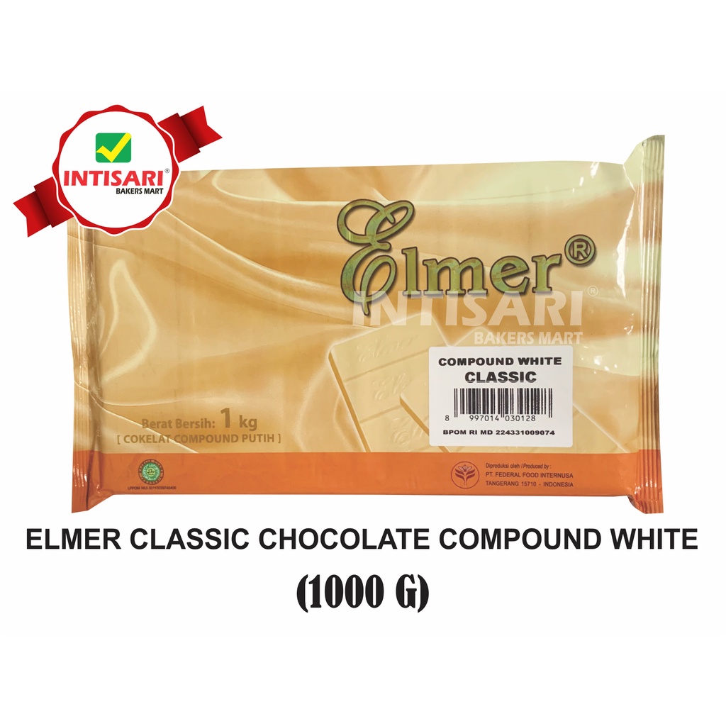 Elmer CLASSIC CHOCOLATE COMPOUND WHITE 1000g | Shopee Malaysia