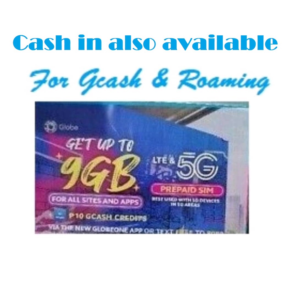 Philippine Globe / Smart Sim Card for Gcash and Roaming Shopee Malaysia