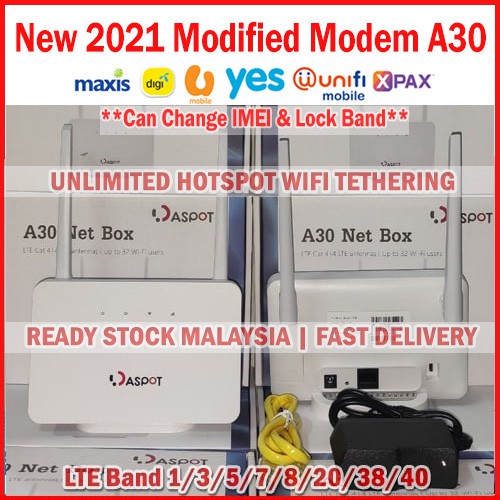 Modified Modem OEM 4G LTE CPE A30 Hotspot Unlimited WiFi Tethering ...