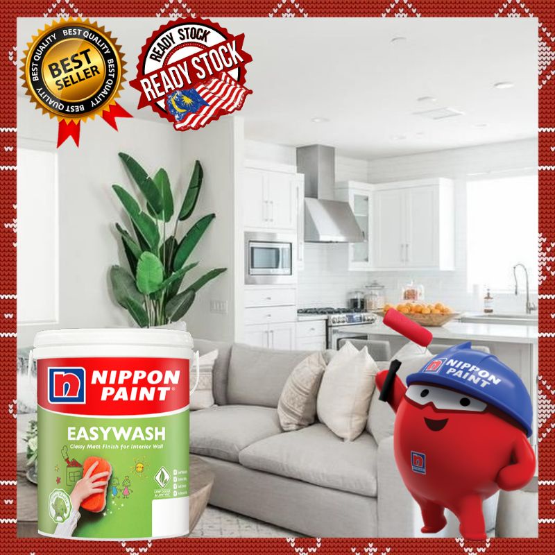 SINAR NIPPON EASY WASH 18 LITER 1001 BRILLIANT WHITE INTERIOR MATT