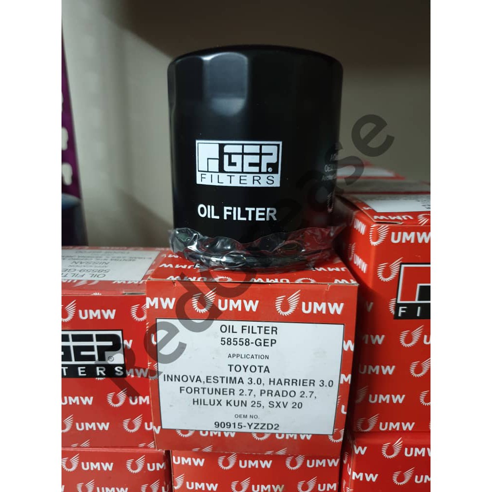 GEP ORIGINAL OIL FILTER FOR TOYOTA (HILUX, HARRIER) Shopee Malaysia