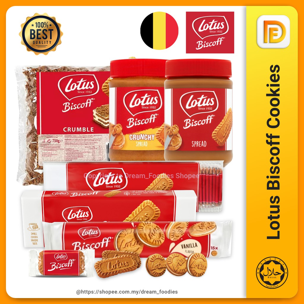 Lotus Biscoff Cookies / Biscuit / Sandwich / Spread Jam / Crumble