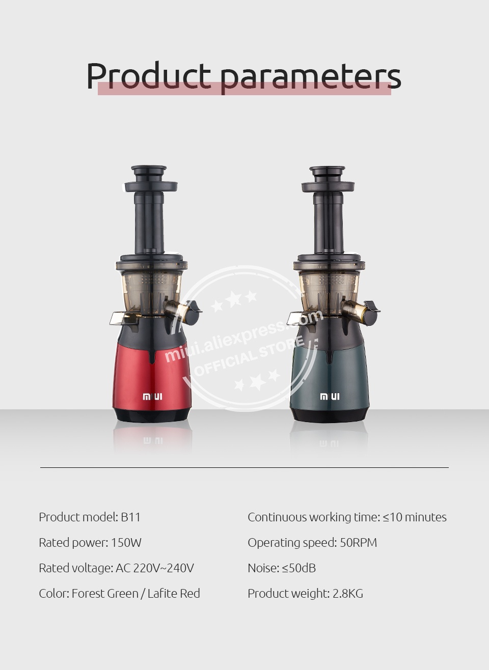 [Authentic]MIUI Slow Juicer FF5 LITE NB11 Portable Small Fruit Juicer