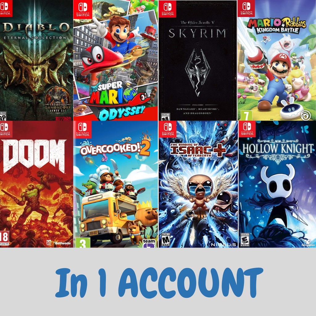 🔥Merged Games🔥] Nintendo Switch Super Mario Odyssey , Overcooked 2,  Hollow Knight & 14 others games (Digital Download) | Shopee Malaysia