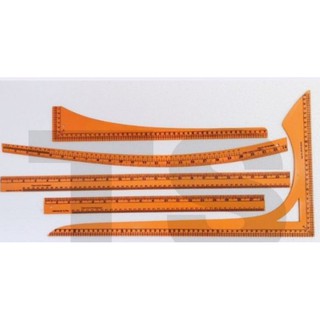 PVC Tailor Ruler/Tailoring Accessories/Set Barang Jahitan/Set Pembaris  Jahit Plastik