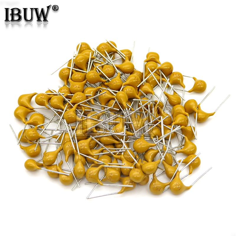 100 Pezzi Condensatori Ceramici Monolitici Multistrato (MLCC) 1uF 105 - 50V AC, Toll. ±20%, Passo 5.08mm, Per Elettronica E Fai Da Te