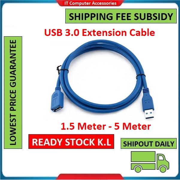 1.5M/3M/5M Super Speed USB Extension Cable USB 3.0 Extension Cable Male ...