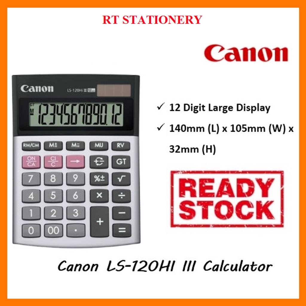 Original Canon LS120Hi III desktop 12 digit calculator /Mesin Kira