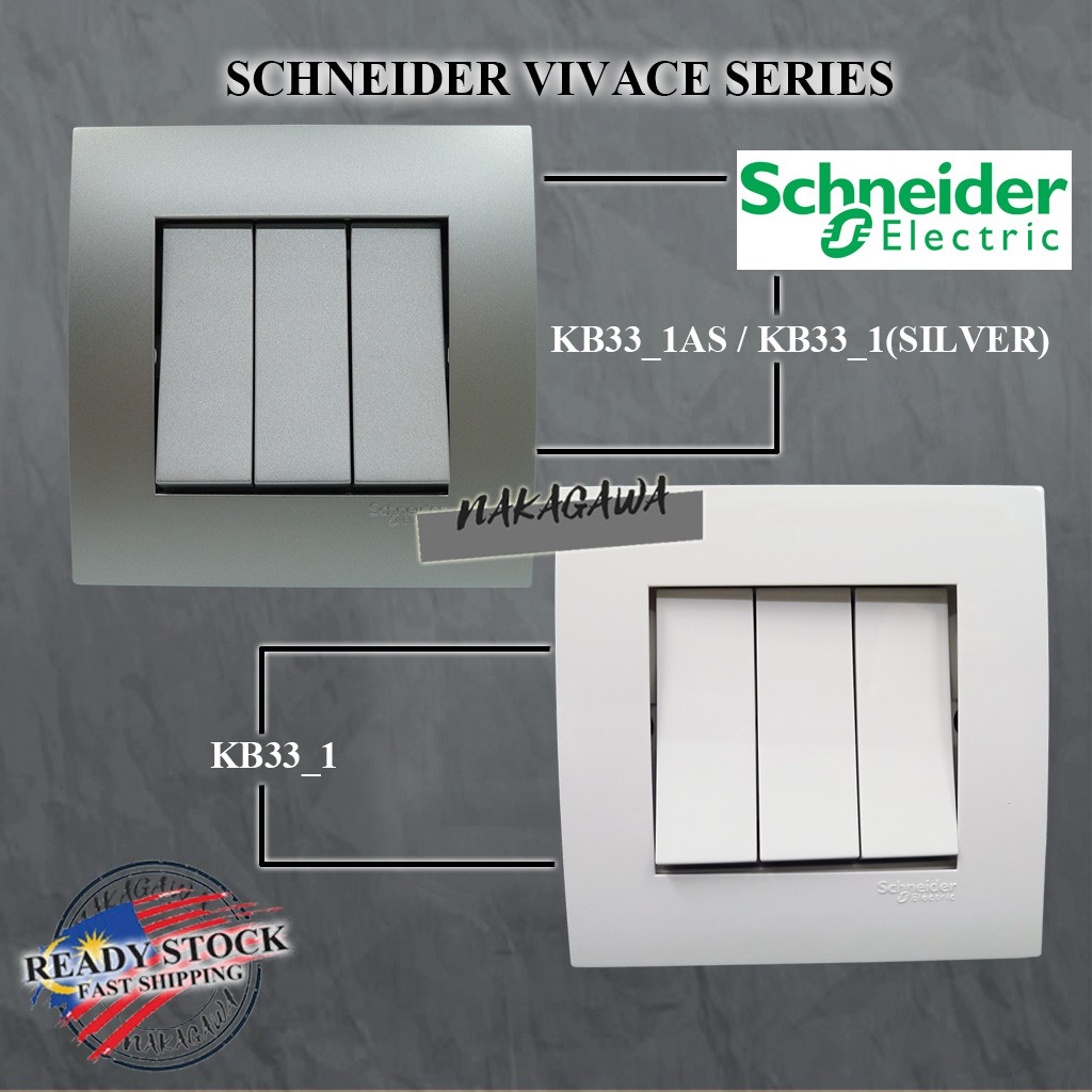 SCHNEIDER VIVACE KB33_1 - WHITE / KB33_1AS - SILVER SWITCHED SOCKET ...