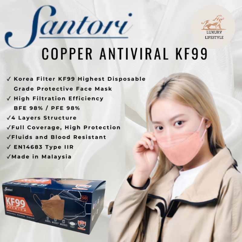 Santori Copper Oxide KF99 Medical Mask Surgical Mask KF94 KN95 Surgical ...