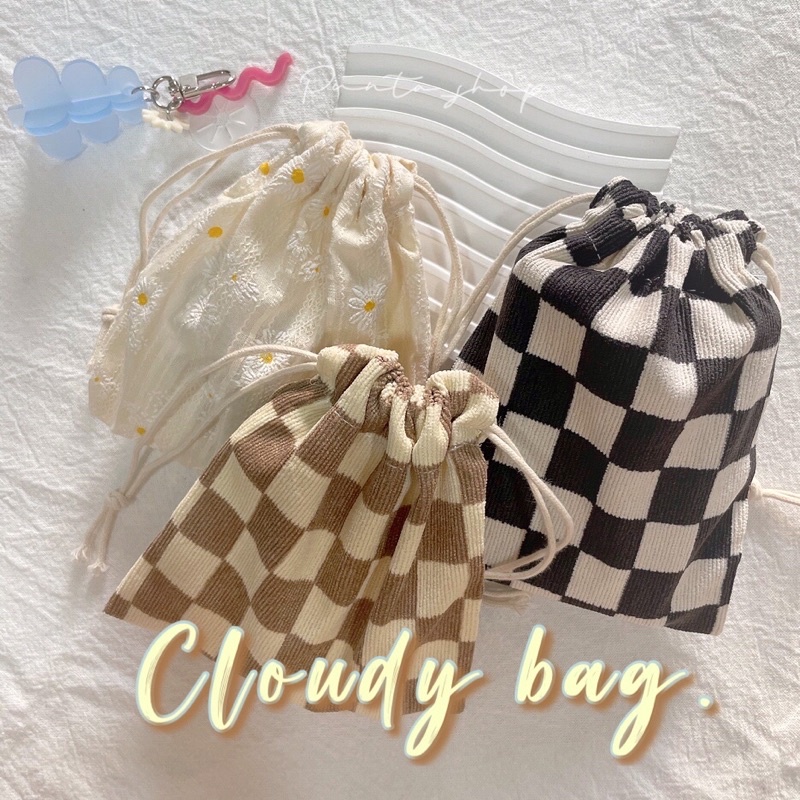 cloudy bag Drawstring Cloth Corduroy Fabric Very Cute There Are 20 ...