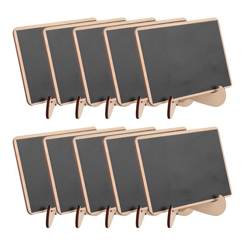 Mini Chalkboards Decorative Signs Blackboard With Easel Stand Base Wooden Messag