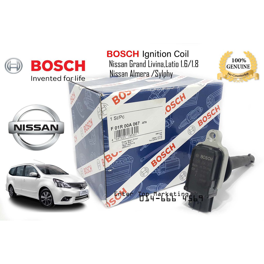 Bosch Pulg Coil Nissan Livina Latio Sylphy Almera IGNITION PLUG COIL