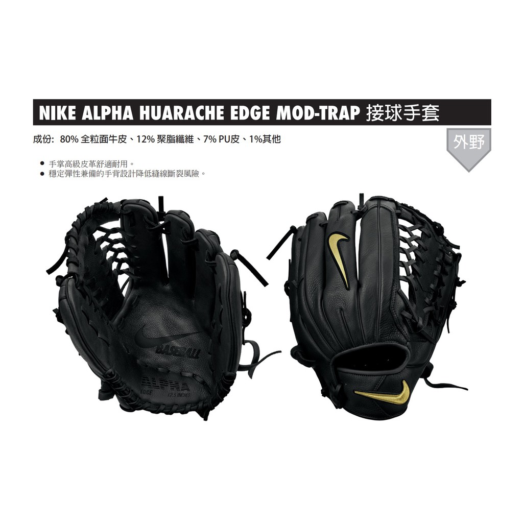 Nike Field Gloves Cowhide Baseball Softball Catch Outfield