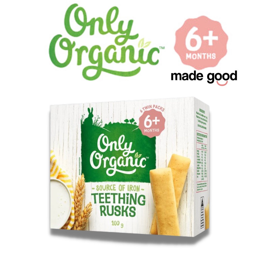 Only Organic teething rusks 1box 100g Shopee Malaysia