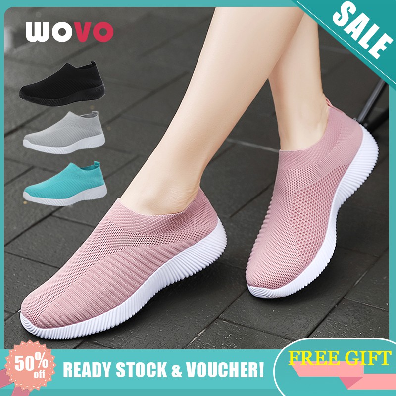 Ready Stock Wovo Kasut Perempuan Murah Women Shoes Plus Size 35 43