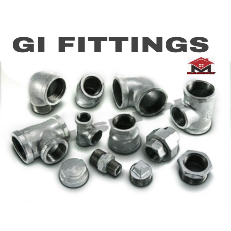 GI Galvanized Iron Pipe Fittings [Reducing Socket, Elbow, Tee, Nipple ...