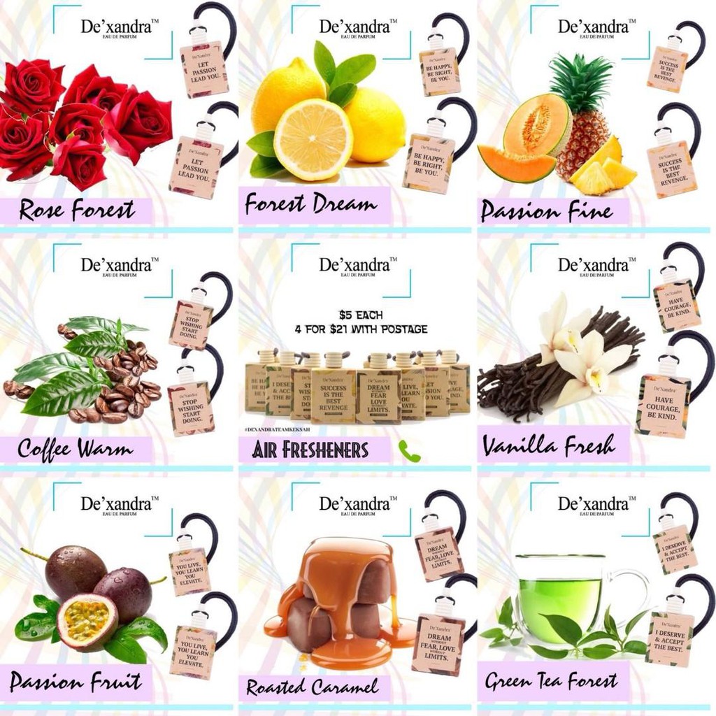 🔥PEWANGI KERETA🔥De'xandra Air Freshener & Car Perfume 10ml (100 Original) Same Day Shipping