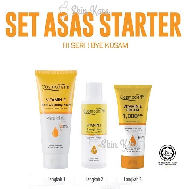 [FREE GIFT] Cosmoderm Vitamin E Basic Starter Set | Shopee Malaysia