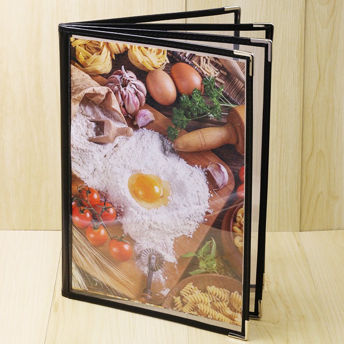 4 Pockets/8 Pages High Quality Restaurant Clear A4 Menu Book Album ...