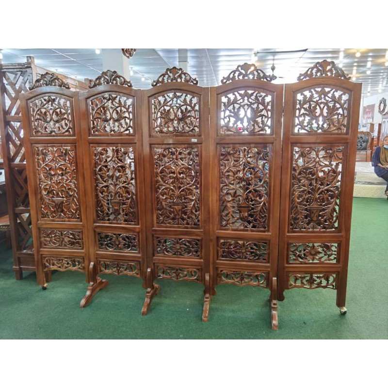 PARTITION KAYU JATI ASLI INDONESIA !! Shopee Malaysia