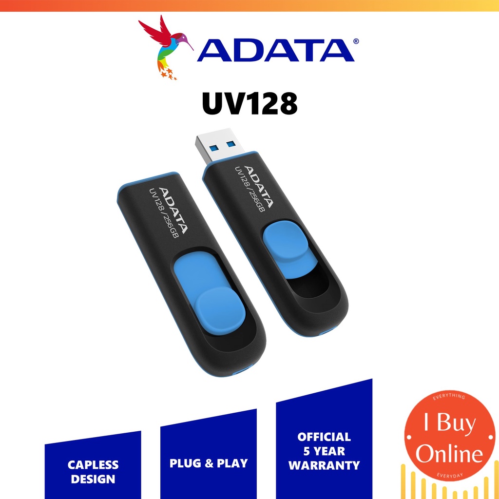 ADATA Pendrive USB 3.2 UV128 USB Flash Drives Yellow/Blue (16GB/32GB
