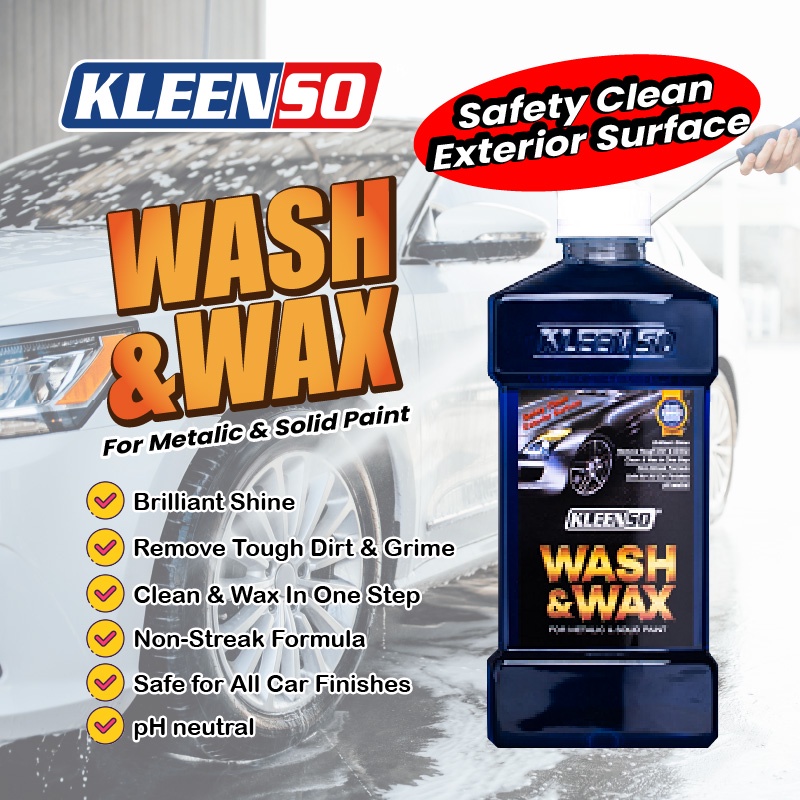 [ReadyStock] Cheapest!! Kleenso Car Wash & Wax For Metalic and Solid