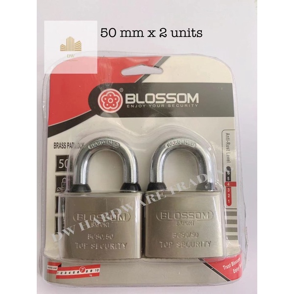 🔥READY STOCK🔥TOP SECURITY BLOSSOM BRASS PADLOCK 50mm x 2 pcs Set ANTI ...
