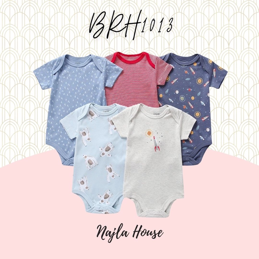 Mamas Papas Romper Newborn Infant Baby Clothes Cotton Baju Bayi (5 IN 1