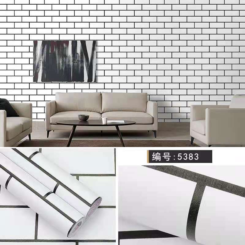 45cmx10m Brick Wallpaper Kertas Dinding Wall Sticker white brick