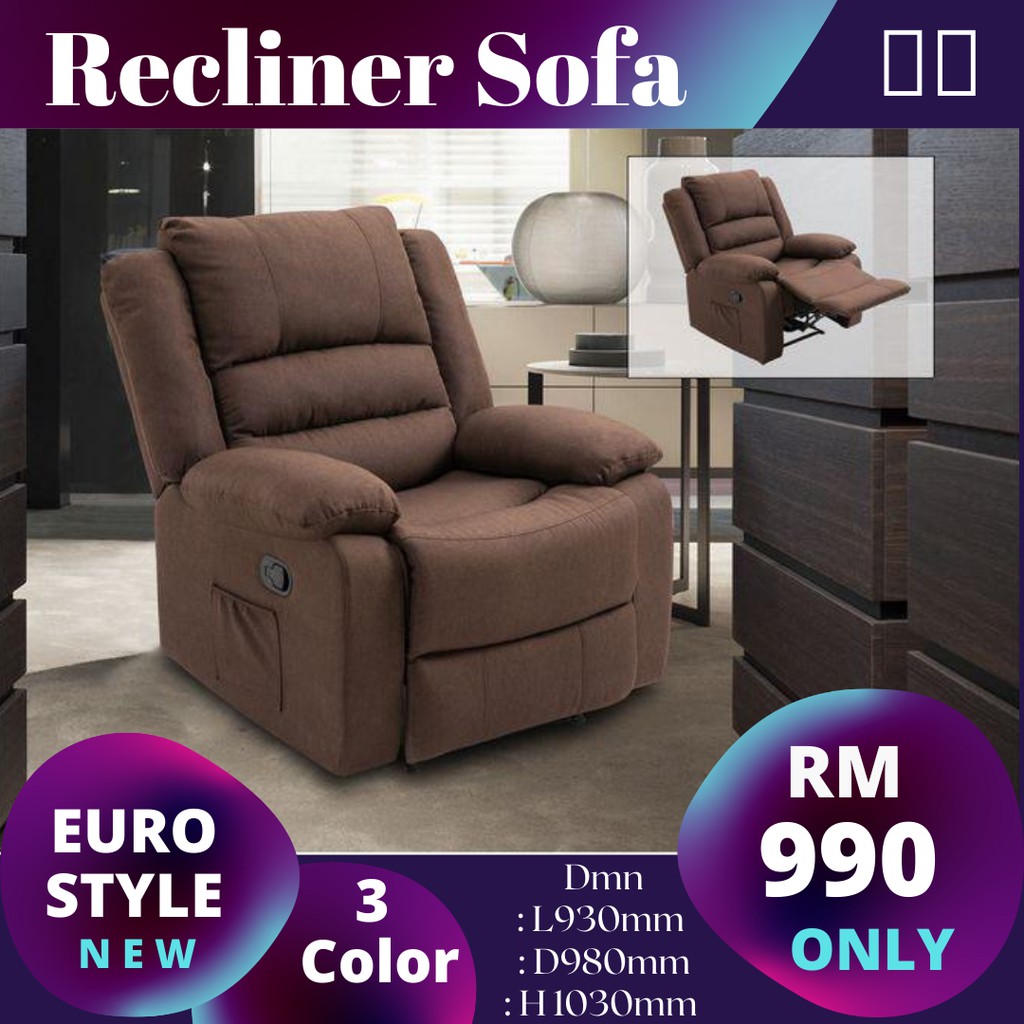 READY STOCK Deluxe Recliner Sofa 1 Seater Business Class Premium